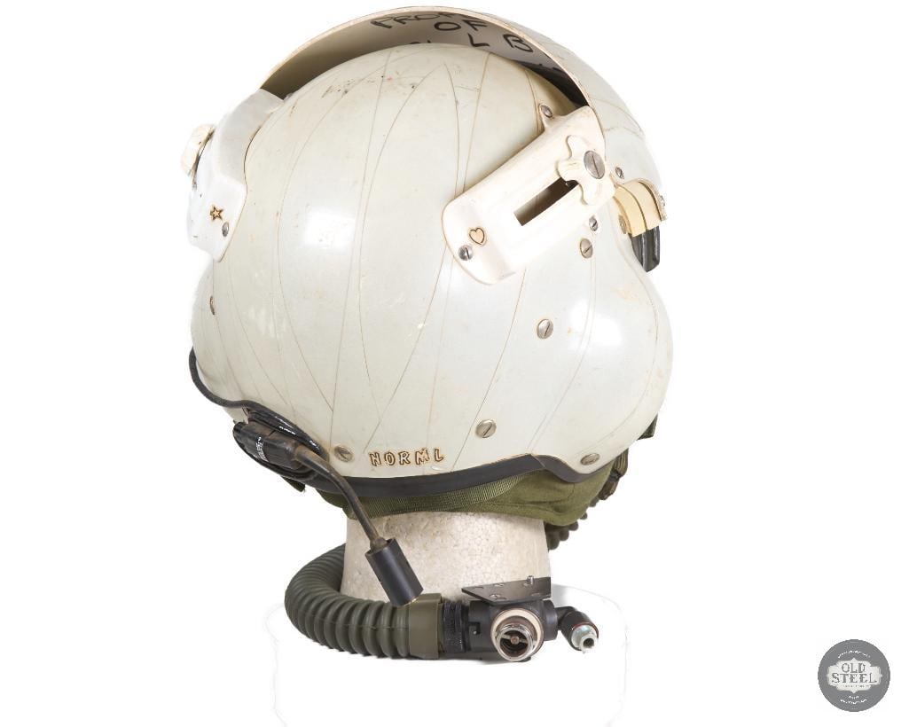 USAF Vietnam War APH 6 Flight Helmet with Oxygen Mask and Sonex Ears - 4