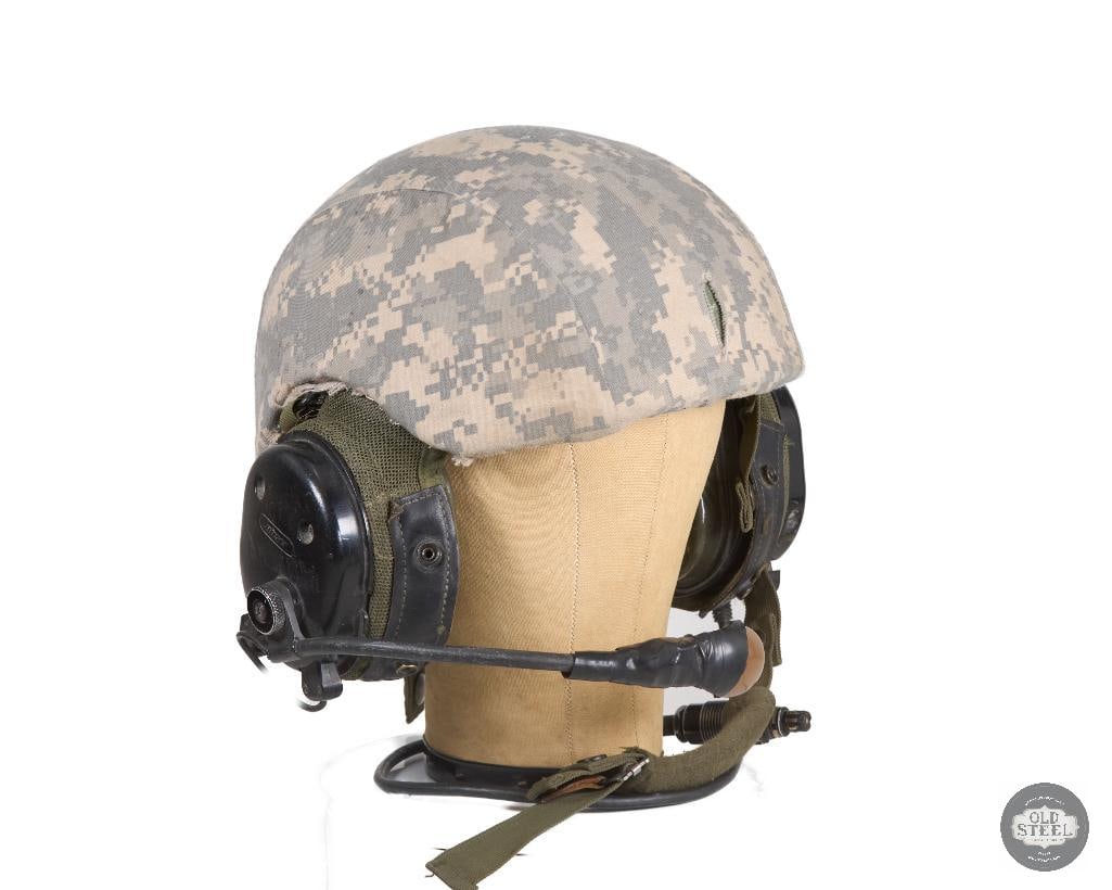 US Army Combat Vehicle Crew Helmet with Headset and Microphone: US Army Combat Vehicle Crew Helmet with Headset and Microphone THIS ITEM IS AS PICTURED WITH NO FURTHER ATTACHMENTS. ALL SALES ARE FINAL. PLEASE REFER
