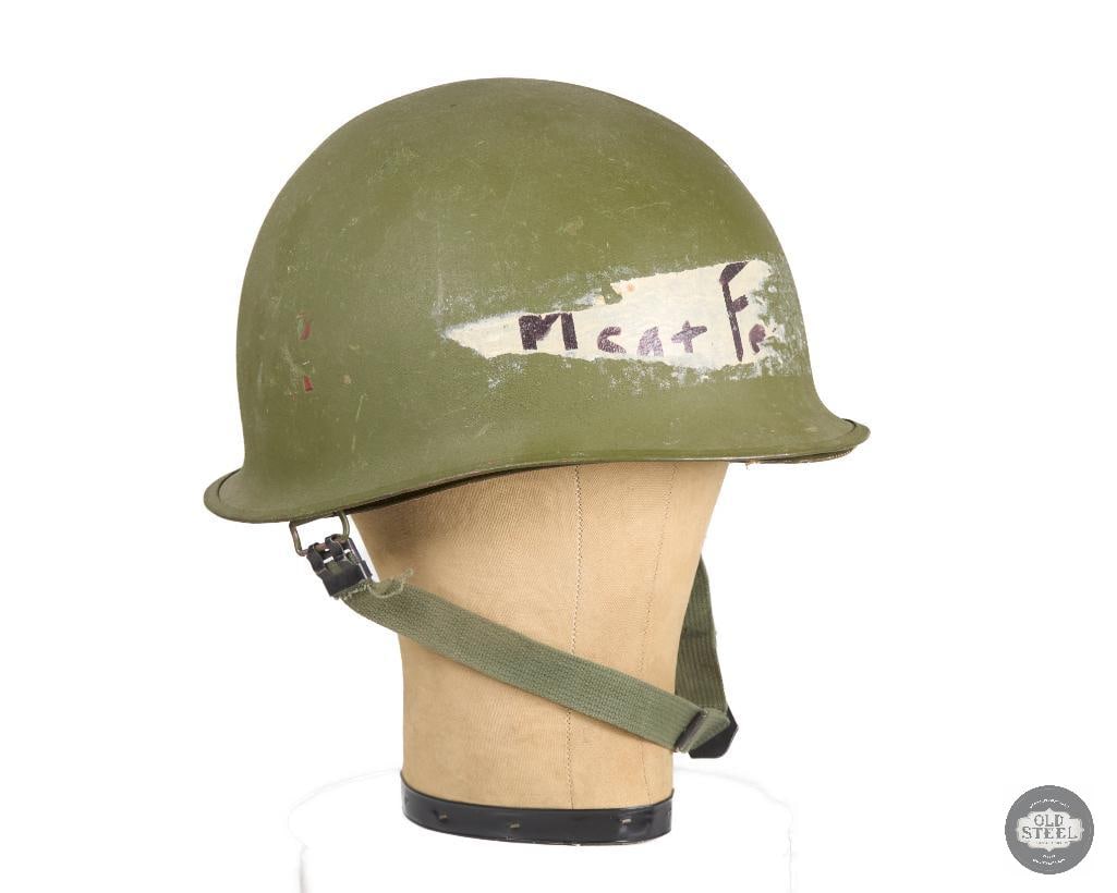 US M1 Helmet Korean War with Firestone Liner: US Korean War M1 helmet with Firestone liner. THIS ITEM IS AS PICTURED WITH NO FURTHER ATTACHMENTS. ALL SALES ARE FINAL. PLEASE REFER TO THE AUC