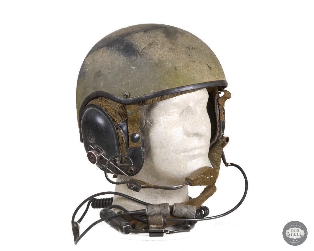 US CVC DH-132 Combat Vehicle Crew Tanker's Helmet Vietnam War Era: Here we have a CVC DH-132 combat vehicle crewmember's helmet. Shell has a tag with a faded year of manufacture that appears to be 71 or 77. THIS ITEM IS AS PICTURED WITH NO FURTHER