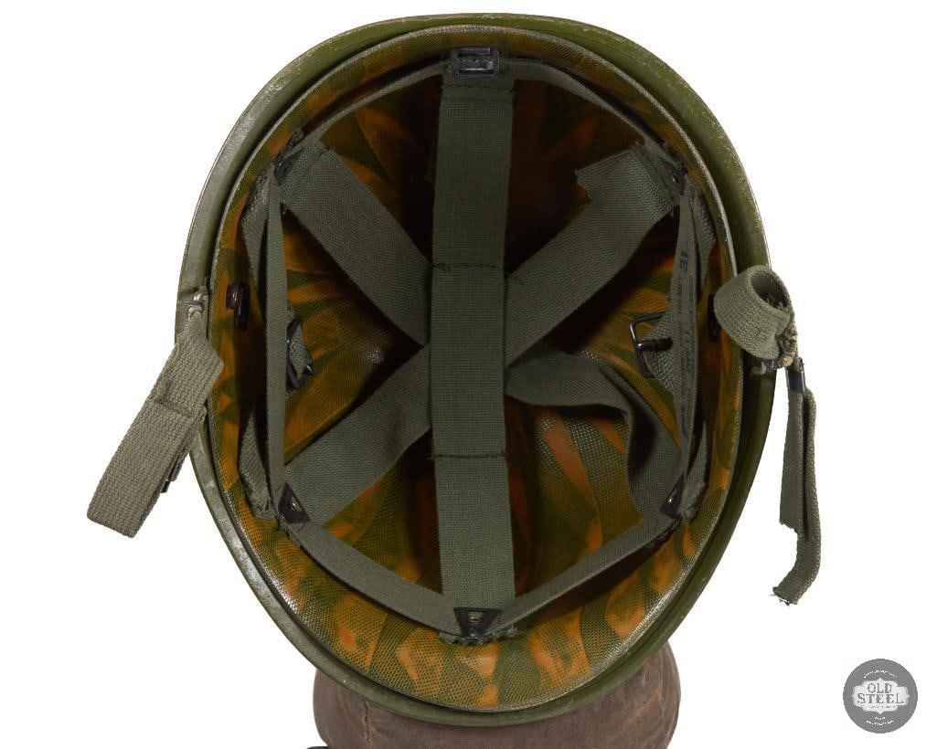 US M1 Helmet Vietnam War Jump Liner 1967 Dated Suspension - 5