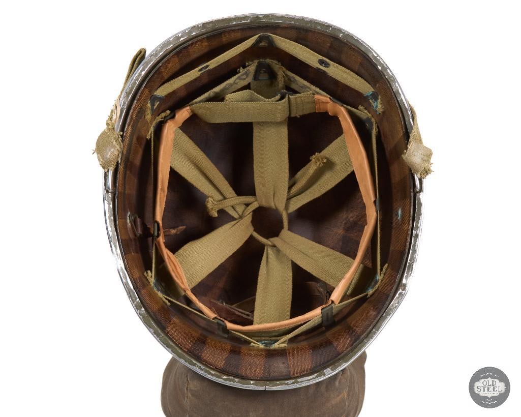 US M1 Helmet WWII Fixed Bale Shell and Firestone Liner - 5