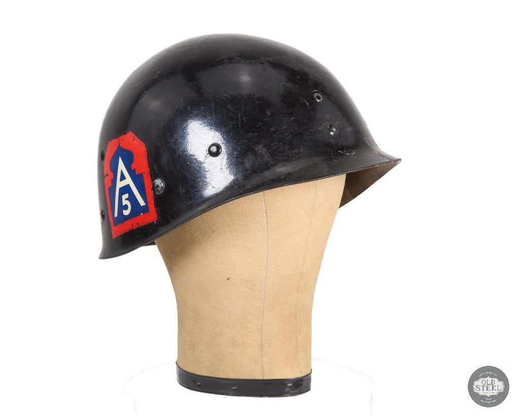 US M1 Liner Painted with 5th Army Decal WWII Firestone: US M1 helmet liner made by Firestone and painted with US 5th Army decals THIS ITEM IS AS PICTURED WITH NO FURTHER ATTACHMENTS. ALL SALES ARE FINAL. PL