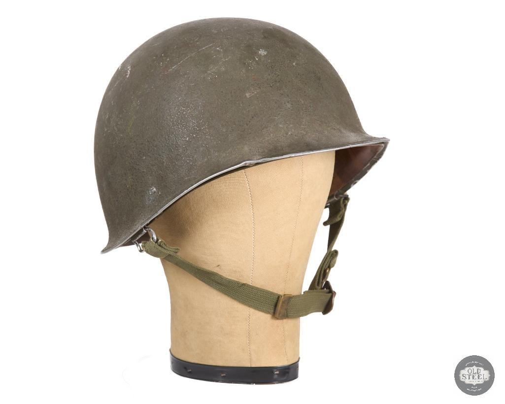 US M1 Helmet Korean War with CAPAC Liner: US M1 Helmet Korean War with CAPAC Liner THIS ITEM IS AS PICTURED WITH NO FURTHER ATTACHMENTS. ALL SALES ARE FINAL. PLEASE REFER TO THE AUCTION DESCRIPTION, LOT #1 DESCRIPTION AND TERMS
