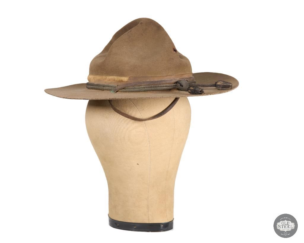 US WWI Officer's Campaign Hat Hardie and Caudle: A US WWI Army Officer's campaign hat made by Hardie and Caudle. THIS ITEM IS AS PICTURED WITH NO FURTHER ATTACHMENTS. ALL SALES ARE FINAL. PLEASE REFE