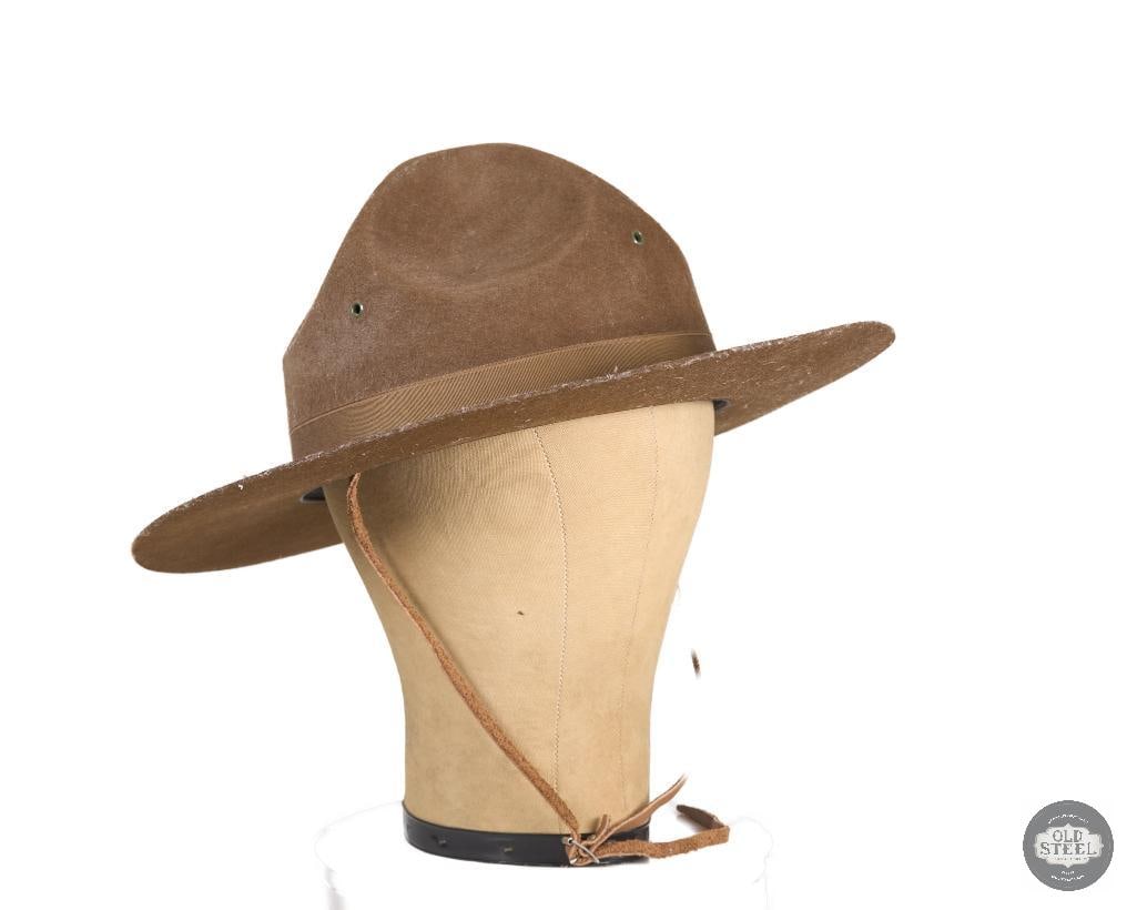 US Army Campaign Hat 1944 WWII: US Army Campaign Hat 1944 WWII THIS ITEM IS AS PICTURED WITH NO FURTHER ATTACHMENTS. ALL SALES ARE FINAL. PLEASE REFER TO THE AUCTION DESCRIPTION, LOT