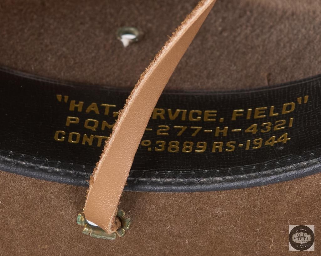US Army Campaign Hat 1944 WWII - 5