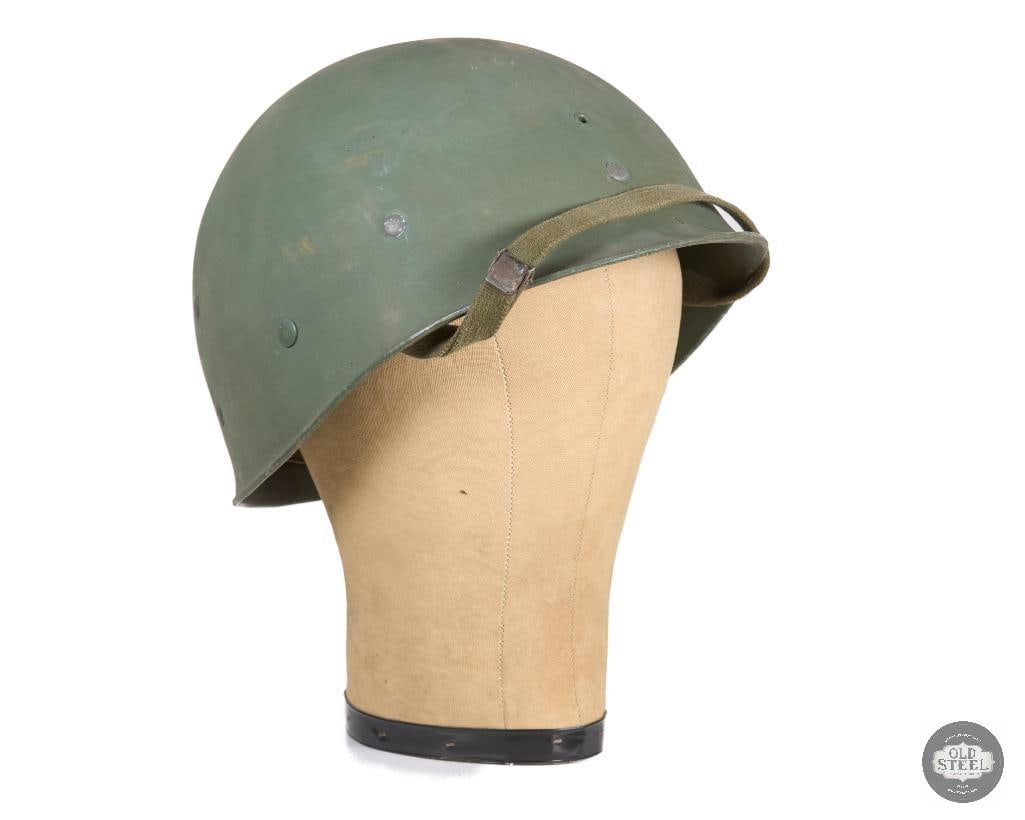 US M1 Plastic Liner with Korean War Era Suspension: US M1 Plastic Liner with Korean War Era Suspension THIS ITEM IS AS PICTURED WITH NO FURTHER ATTACHMENTS. ALL SALES ARE FINAL. PLEASE REFER TO THE AUCTION DESCRIPTION, LOT #1 DESCRIPTION