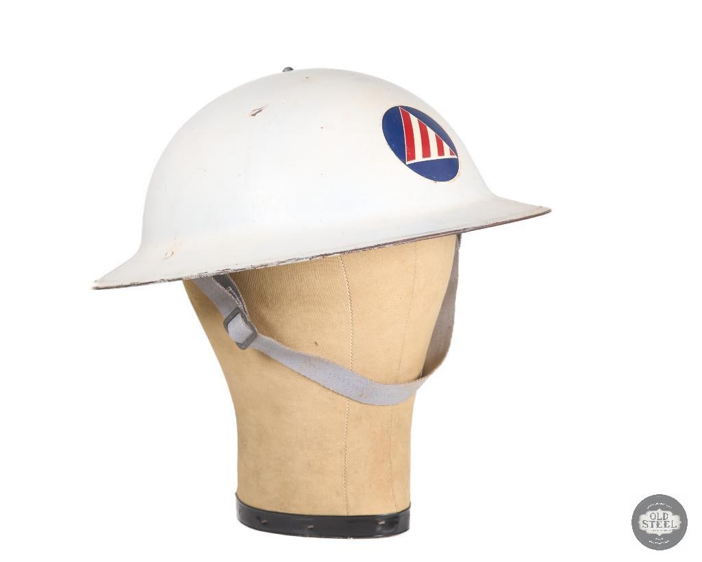 Original U.S. WWII M1917A1 Kelly Civil Defense Helmet with Liner & Chinstrap: Original U.S. WWII M1917A1 Kelly Civil Defense Helmet with Liner & Chinstrap THIS ITEM IS AS PICTURED WITH NO FURTHER ATTACHMENTS. ALL SALES ARE FINAL. PLEASE REFER TO THE AUCTION DESCRIPTION,