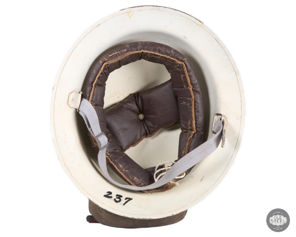 Original U.S. WWII M1917A1 Kelly Civil Defense Helmet with Liner & Chinstrap - 5