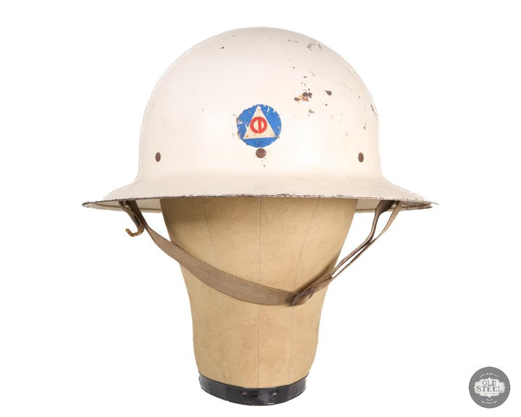 US Civil Defense Steel Helmet - WWII - 4