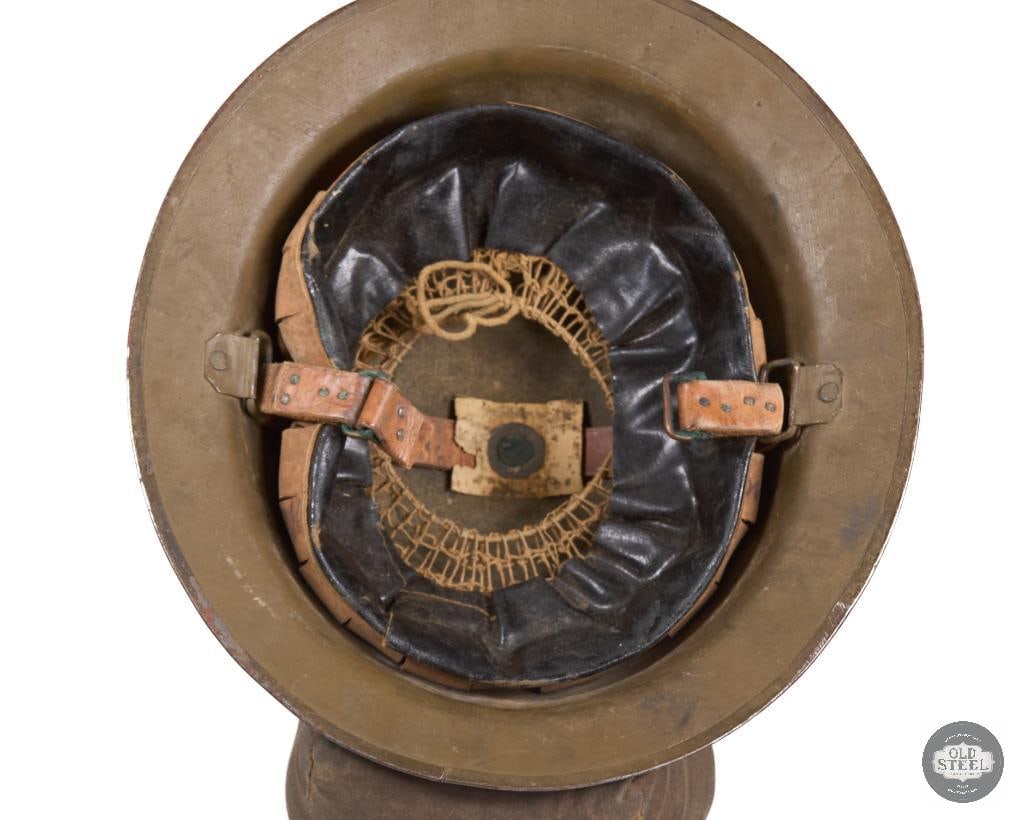 US M1917 Helmet -Original Paper Tag on Crown - WWI - 5