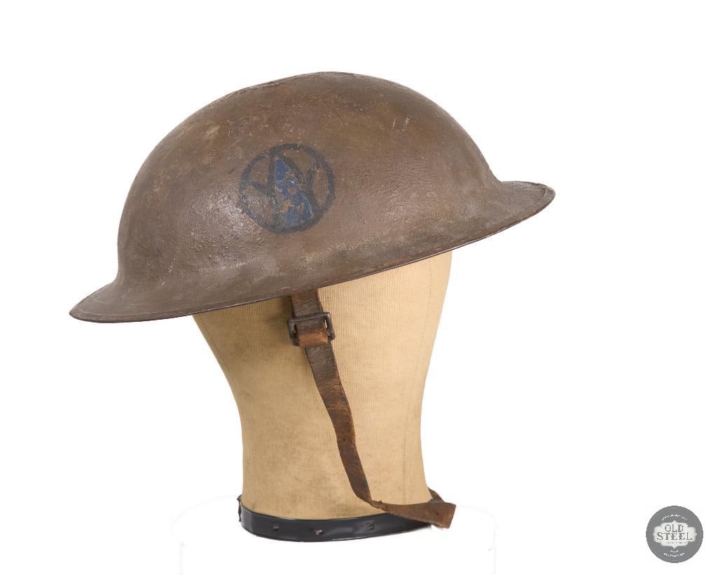US M1917 WWI Doughboy's Helmet 89th Infantry Decal - ZF 38 Marked - 3