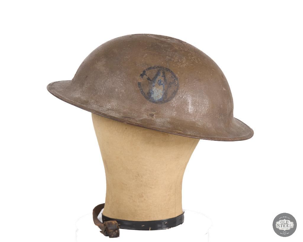 US M1917 WWI Doughboy's Helmet 89th Infantry Decal - ZF 38 Marked - 4