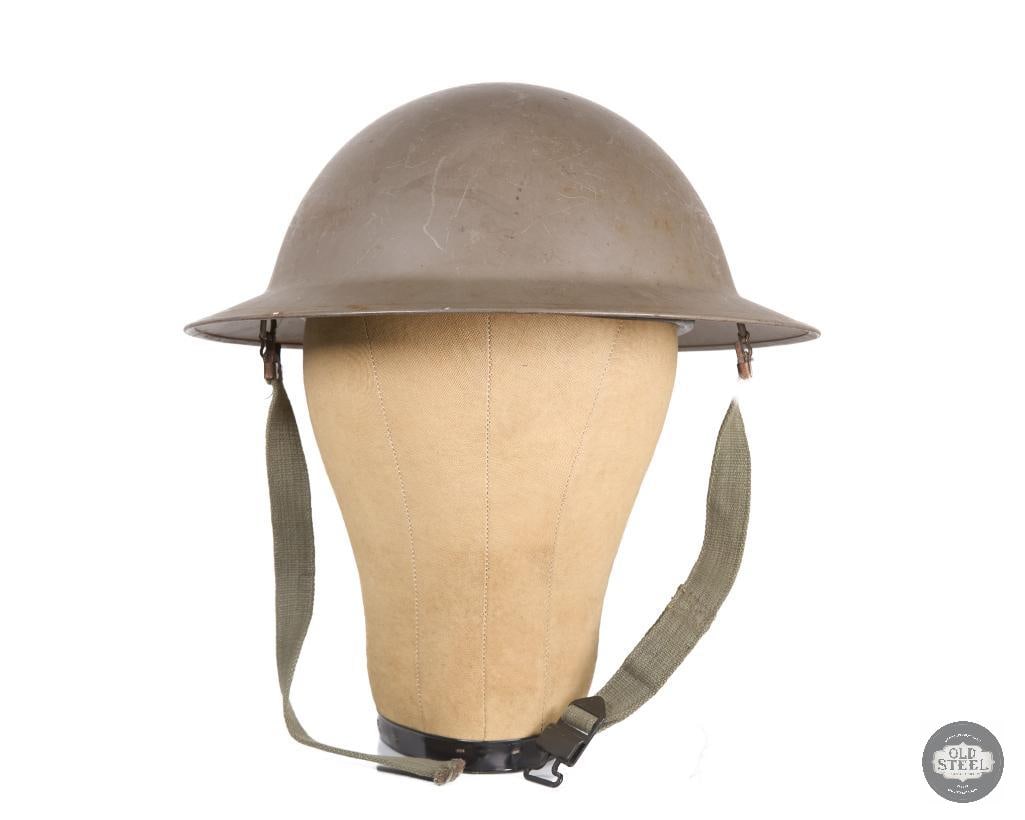 Dutch Brodie Mk II Helmet WWII with Liner and Chinstrap - 2