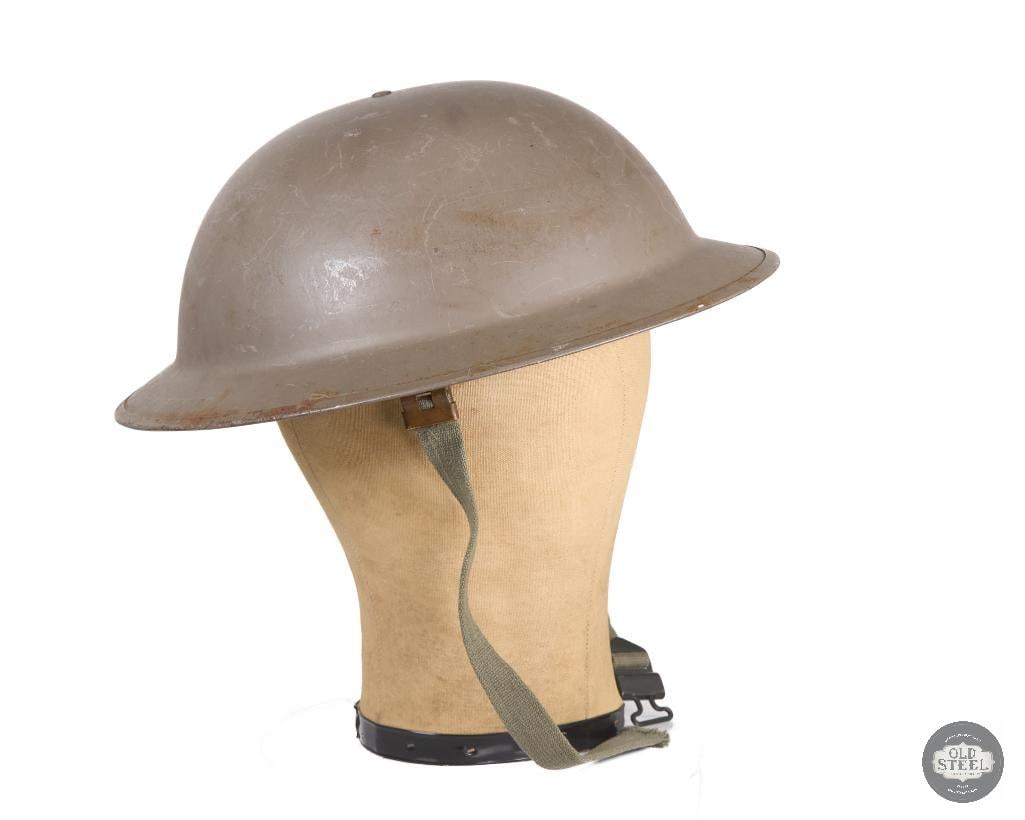 Dutch Brodie Mk II Helmet WWII with Liner and Chinstrap - 3