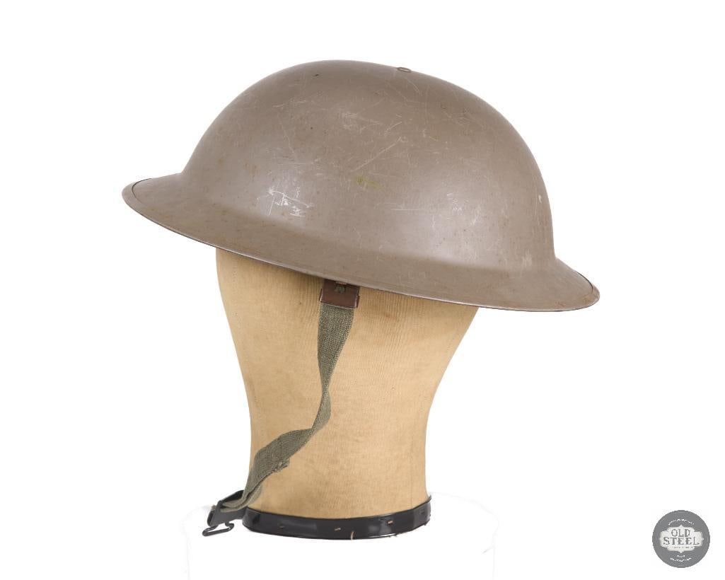 Dutch Brodie Mk II Helmet WWII with Liner and Chinstrap - 4