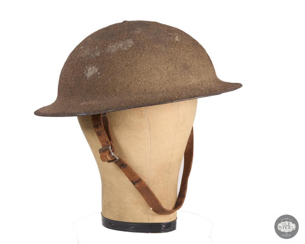 US M1917 Doughboy Helmet WWI: US M1917 Doughboy Helmet WWI. Original liner and chinstrap. THIS ITEM IS AS PICTURED WITH NO FURTHER ATTACHMENTS. ALL SALES ARE FINAL. PLEASE REFER TO THE AUCTION DESCRIPTION, LOT