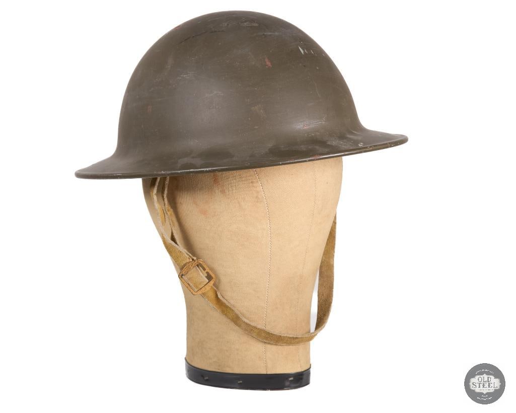 US Civil Defense Helmet/Steel Hard Hat by B.F McDonald Co WWII: A WWII US Civil Defense helmet made by the prolific B.F. McDonald Co. Original liner and chinstrap. excellent condition. THIS ITEM IS AS PICTURED WITH