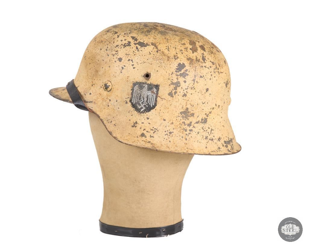 German M42 Heer Tan Helmet WWII - 4