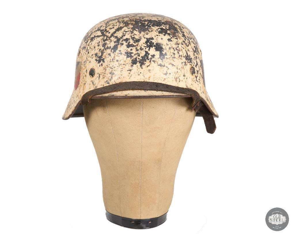 M35 German Double Decal Heer Winter Camo WWII Helmet - 2