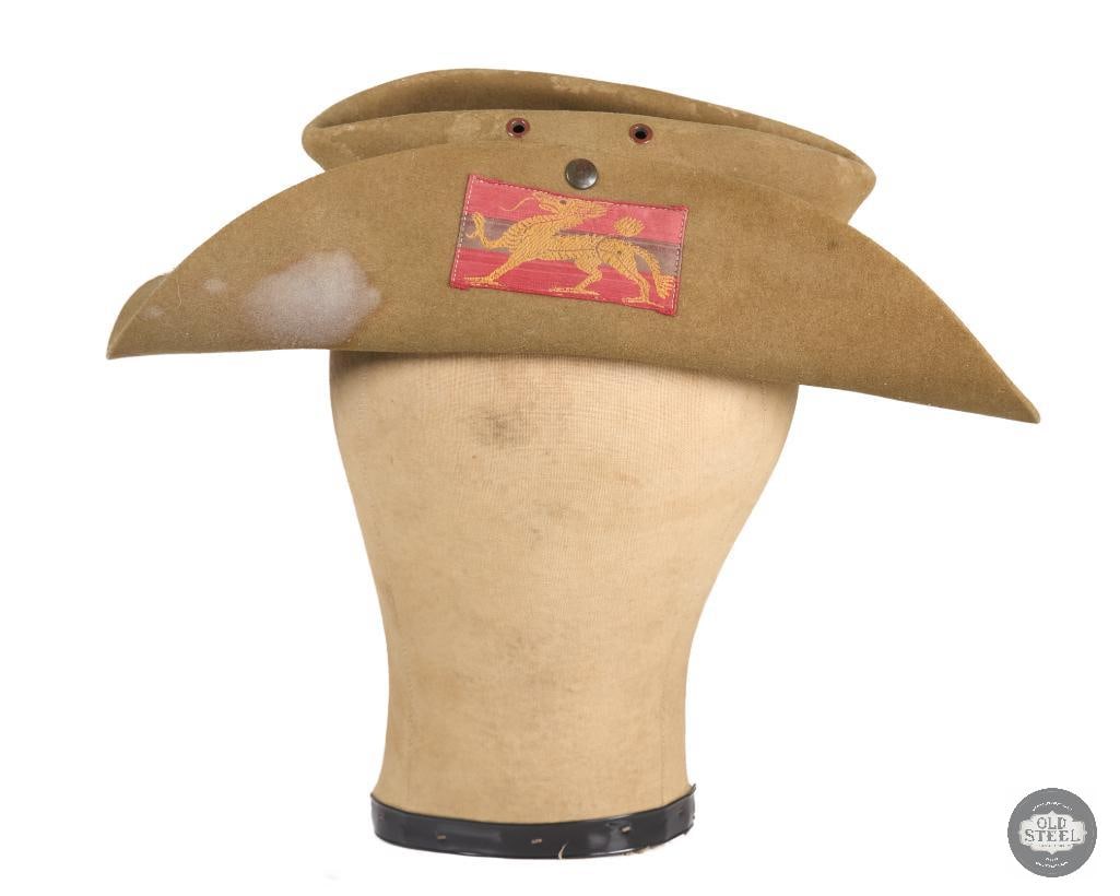 British Commonwealth Forces Slouch Hat - Formation Flash of Headquarters Land Forces Hong Kong WWII - 4