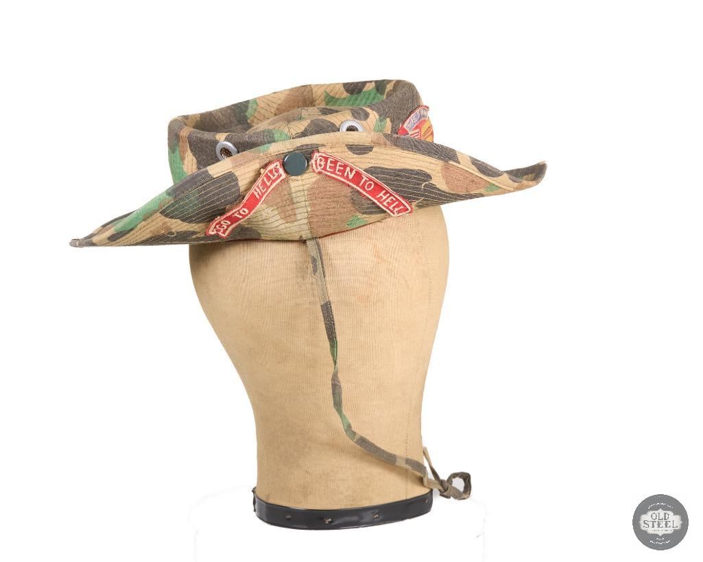 Theater Made Vietnam War Bush Boonie with Tan Son Nhut Viet-Nam and Been to Hell Patches - 3