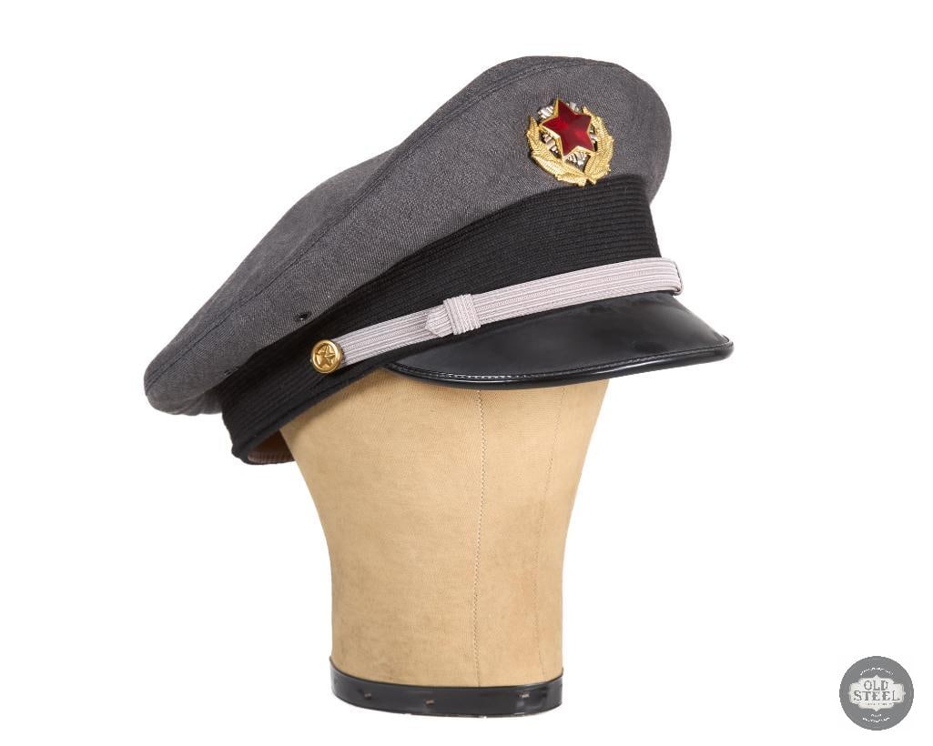 Yugoslav People's Army Officer Visor Cap: Yugoslav People's Army Officer Visor Cap THIS ITEM IS AS PICTURED WITH NO FURTHER ATTACHMENTS. ALL SALES ARE FINAL. PLEASE REFER TO THE AUCTION DESCRIPTION, LOT #1 DESCRIPTION AND TERMS