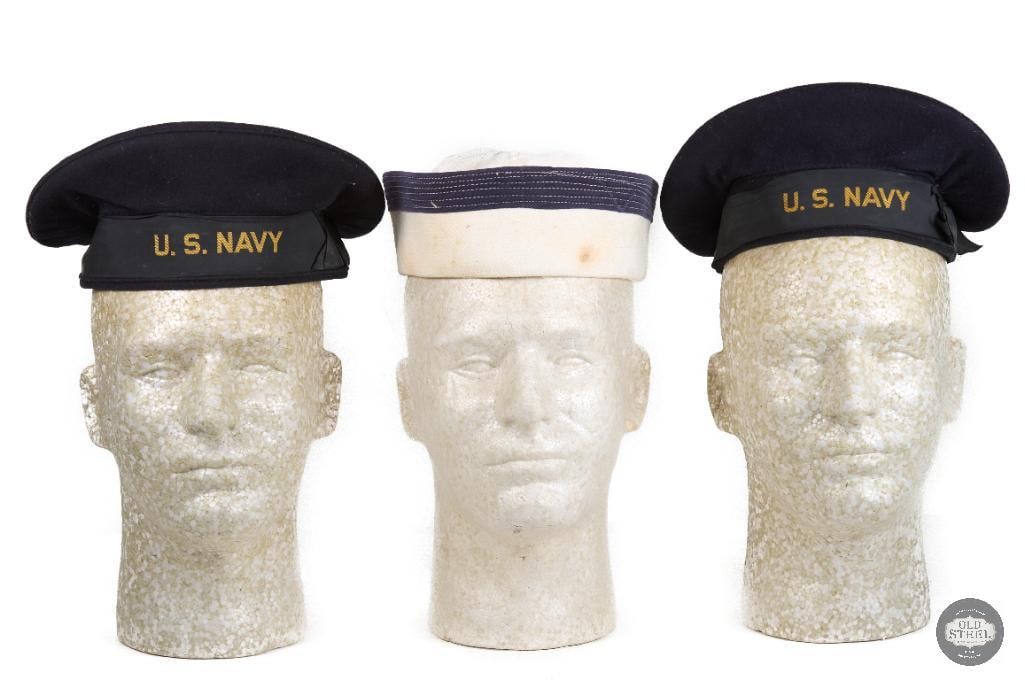 Trio of US Naval 'Donald Duck' Hats WWII - 2