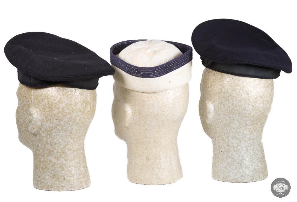 Trio of US Naval 'Donald Duck' Hats WWII - 3