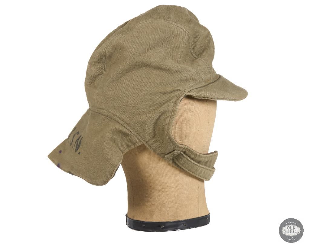 WWII US Navy Foul Weather Desk Cap Size 7 - 3