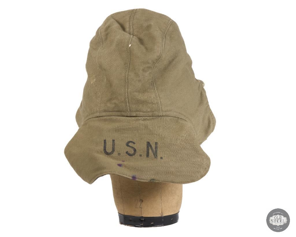 WWII US Navy Foul Weather Desk Cap Size 7 - 4
