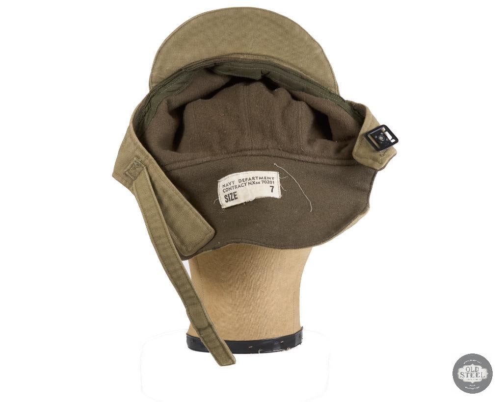 WWII US Navy Foul Weather Desk Cap Size 7 - 6