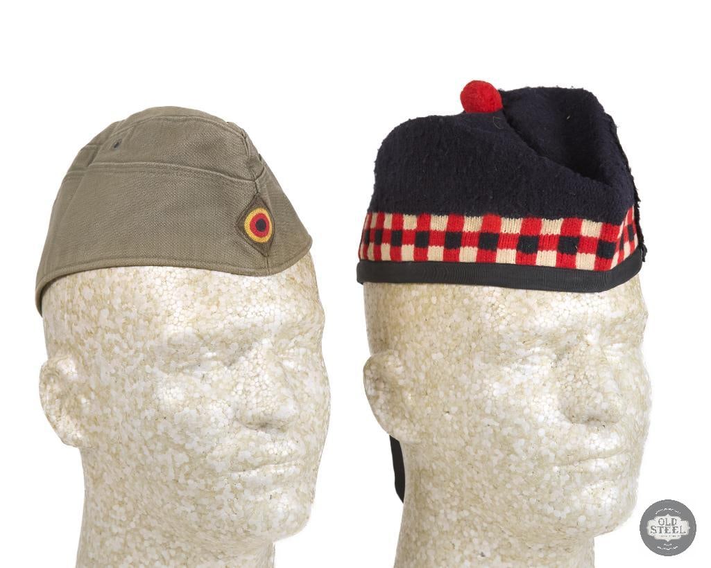 West German Garrison Cap and Scottish Regiment Glengarry Bonnet: West German Garrison Cap and Scottish Regiment Glengarry Bonnet THIS ITEM IS AS PICTURED WITH NO FURTHER ATTACHMENTS. ALL SALES ARE FINAL. PLEASE REFER TO THE AUCTION DESCRIPTION, LOT