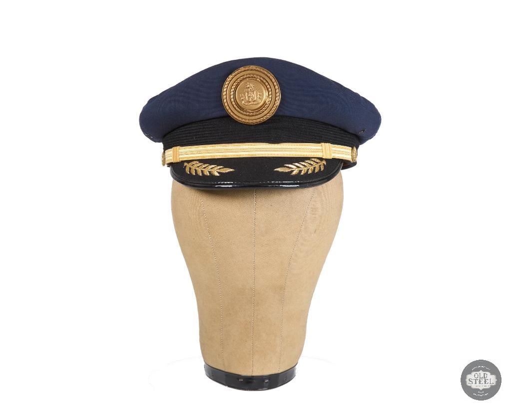 Visor Cap with Embroidery and Heavy Medallion Cap Badge - 2
