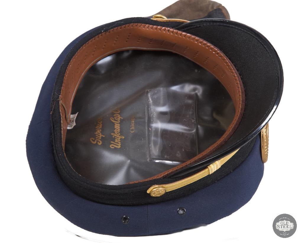 Visor Cap with Embroidery and Heavy Medallion Cap Badge - 5