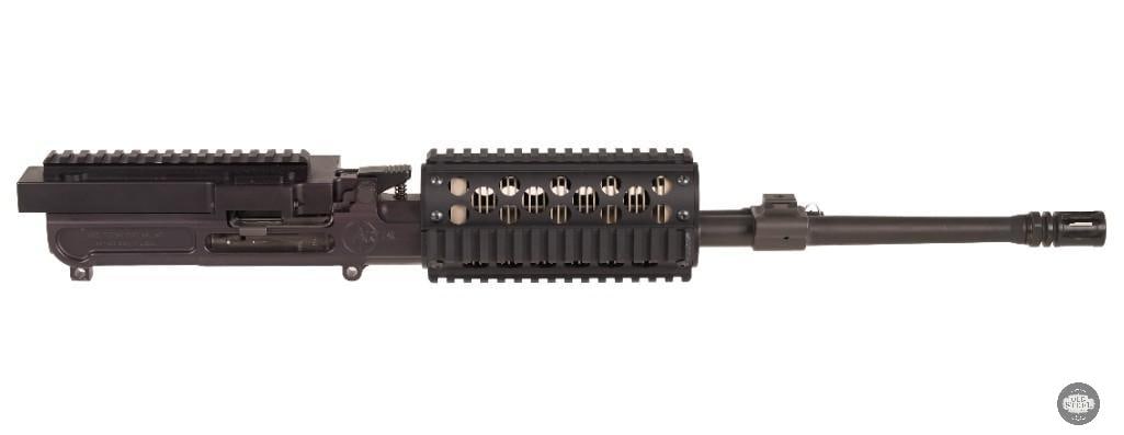 Rare ARES Defense Shrike Belt-Fed AR15 Upper 16" Barrel Quad Rail MINT: Rare ARES Defense Shrike belt-fed upper receiver for the AR-15 platform. Features a 16-inch barrel, quad rail handguard, and quick-change barrel system. This highly sought-after upper combines the fam