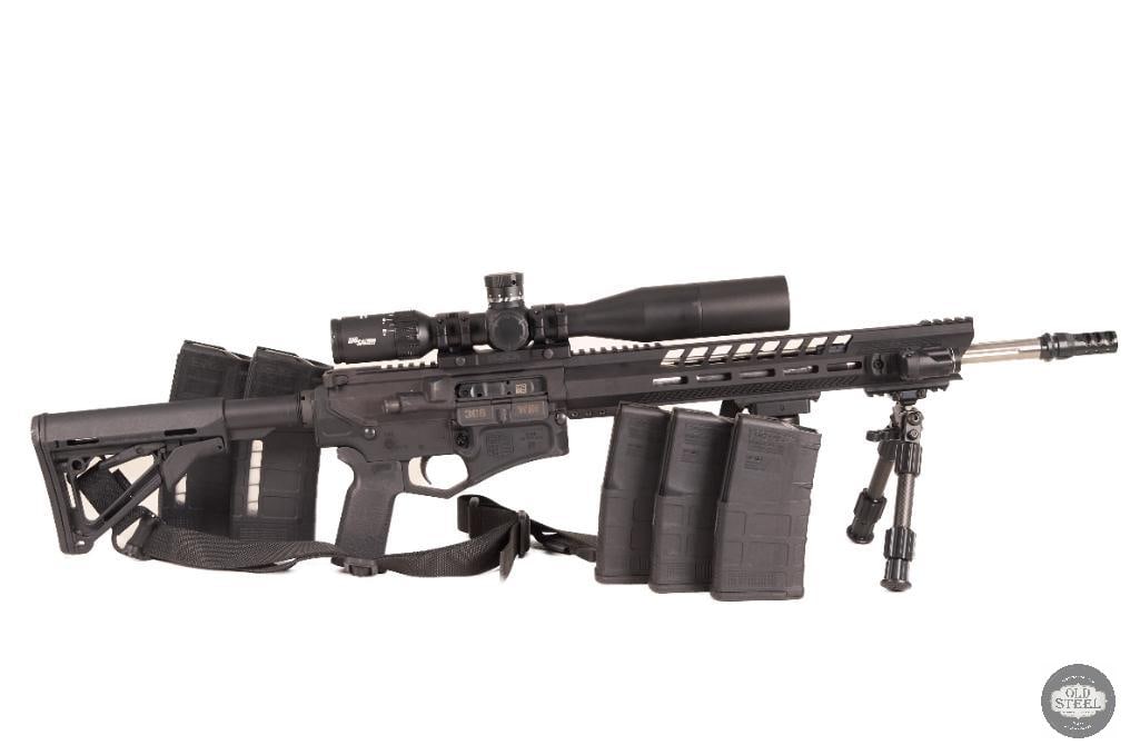 Diamondback DB10 .308 Win Battle Rifle Sig Scope, 5 Mags, TLR-8: This Diamondback DB10 is chambered in .308 Winchester and configured as a modern battle rifle setup with upgraded components throughout. It features a fluted barrel and a Dead Air muzzle device,