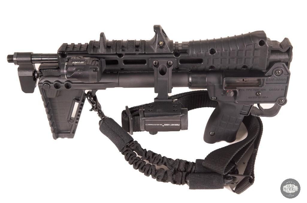 Kel-Tec Sub-2000 9mm Glock Magazine Fed Folding Carbine w/ Midwest Industries Mount & Primary Arms - 3
