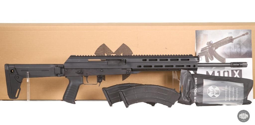Beautiful M+M M10X-Z 7.62x39 Modern AK Platform Rifle Folding Stock: Up for auction is an M+M Industries M10X-Z chambered in 7.62x39. This modern rifle is a refined evolution of the AK platform, combining classic intermediate-caliber performance with updated