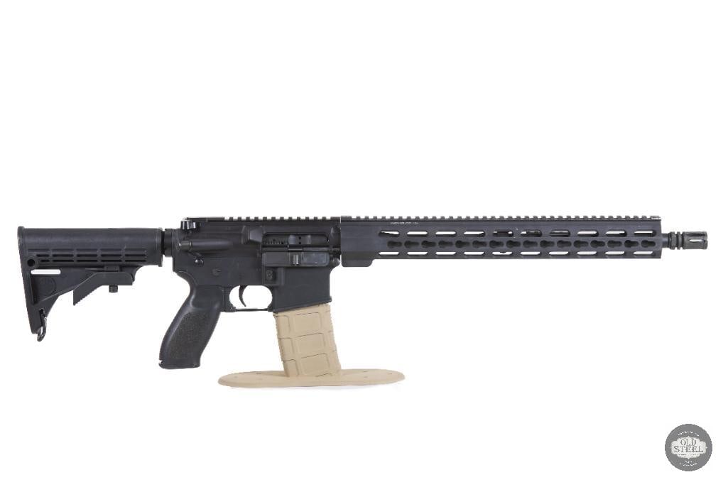 Beautiful AR15 5.56 NATO 16" Barrel Free Float Full-Length KeyMod Rifle: Up for auction is a custom AR-15 chambered in 5.56 NATO. Featuring a versatile 16-inch barrel and a free-float full-length KeyMod handguard, this rifle combines modern styling with the proven