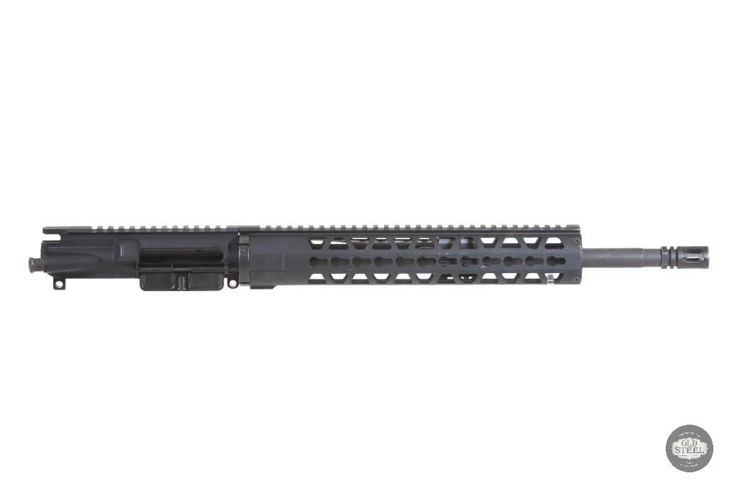 AR15 Upper Receiver 16" Barrel KeyMod Large Diameter Handguard 5.56: p for auction is an AR-15 upper receiver assembly chambered in 5.56 NATO. Featuring a 16-inch barrel and a large-diameter KeyMod free-float handguard, this upper offers a modern, lightweight, and