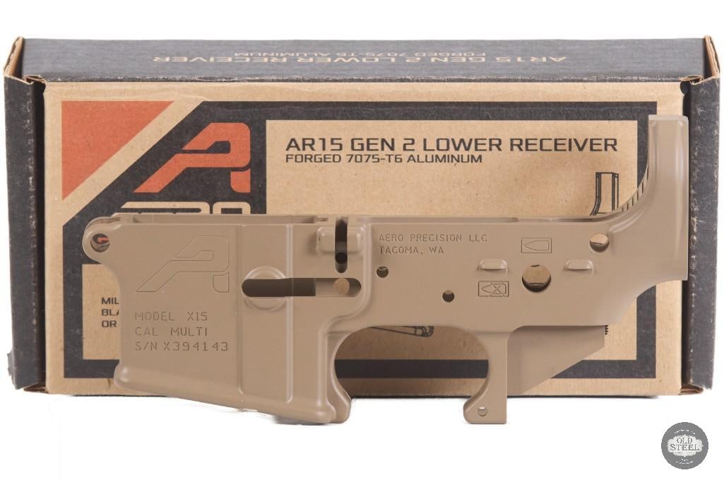 Aero Precision Gen 2 Stripped Lower Receiver FDE AR15 Lower: Up for auction is an Aero Precision Gen 2 Stripped Lower Receiver finished in Flat Dark Earth (FDE). Built by one of the most respected manufacturers in the AR industry, this receiver provides an exce