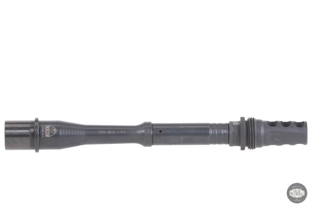NEW Faxon Firearms 8" .300 Blackout Barrel with AAC Muzzle Brake: Up for auction is a new Faxon Firearms 8-inch barrel chambered in .300 AAC Blackout, paired with an AAC muzzle brake. Faxon Firearms is well known in the AR industry for producing high-quality