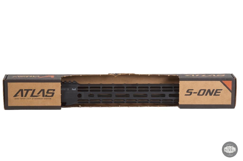 NEW Aero Precision ATLAS S-ONE 15" M-LOK Free Float Handguard AR15: Up for auction is a new Aero Precision ATLAS S-ONE 15-inch M-LOK free float handguard. Known for its lightweight construction, modern design, and excellent strength-to-weight ratio, the ATLAS S-ONE is