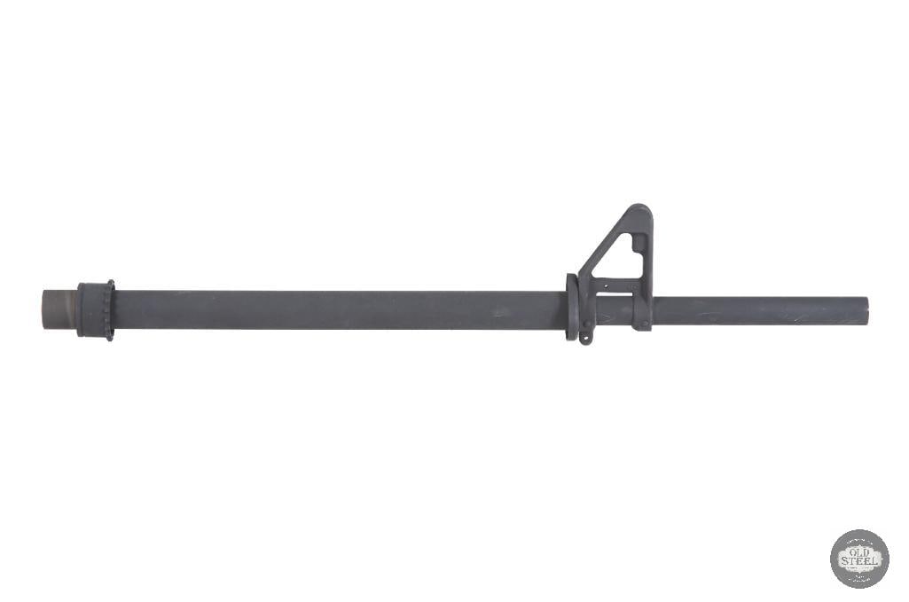 20" 5.56 NATO HBAR Barrel Front Sight Post AR15 Rifle Barrel: Up for auction is a 20-inch AR-15 barrel chambered in 5.56 NATO featuring a heavy barrel (HBAR) profile and fixed front sight post. This configuration is a classic rifle-length setup that delivers