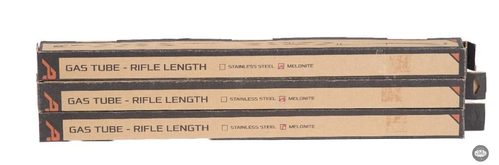 Lot of 3 Aero Precision Rifle Length Melonite Gas Tubes (New): This lot includes three Aero Precision rifle-length melonite gas tubes, offering a dependable solution for AR-platform rifle builds and spare parts inventory. Manufactured to Aero Precisions high