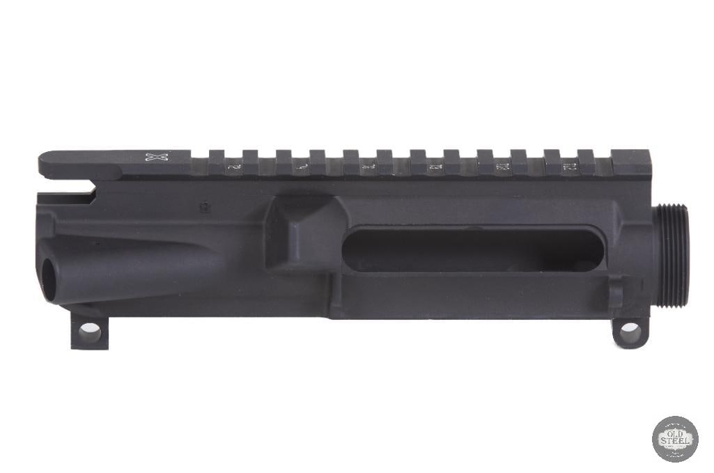 Stripped AR15 Upper Receiver X Marked (Unknown Manufacturer): This stripped AR15 upper receiver features an X marking and is manufactured by an unknown maker, offering a solid foundation for a wide range of AR-15 build projects. Designed for standard