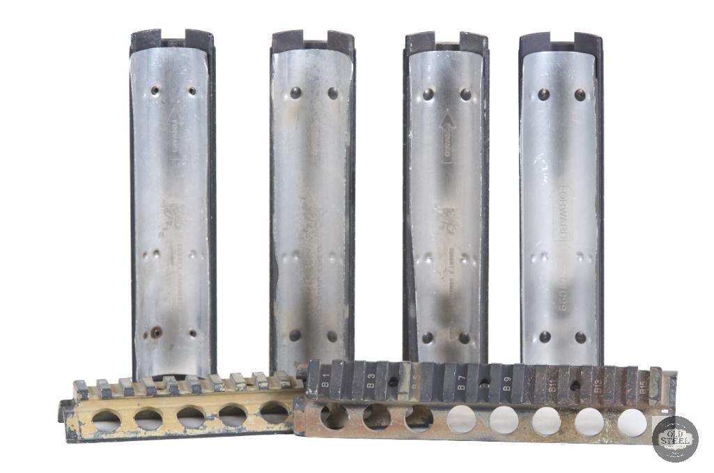 Lot of 6 M4 RAS Quad Rail Lower Handguards Includes Knights Armament Components: This lot includes six M4 RAS lower quad rail handguards, with several examples manufactured by Knights Armament. Designed for M4 and M4A1-style rifle configurations, these rail sections provide the cl