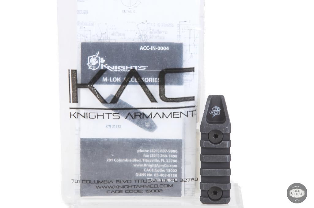 Knights Armament 5-Slot M-LOK to Picatinny Rail Segment AR15 (New in Bag): This Knights Armament 5-slot M-LOK to Picatinny rail segment is a new in bag accessory designed for AR15 and compatible M-LOK handguard systems. It provides a secure and reliable mounting interface fo